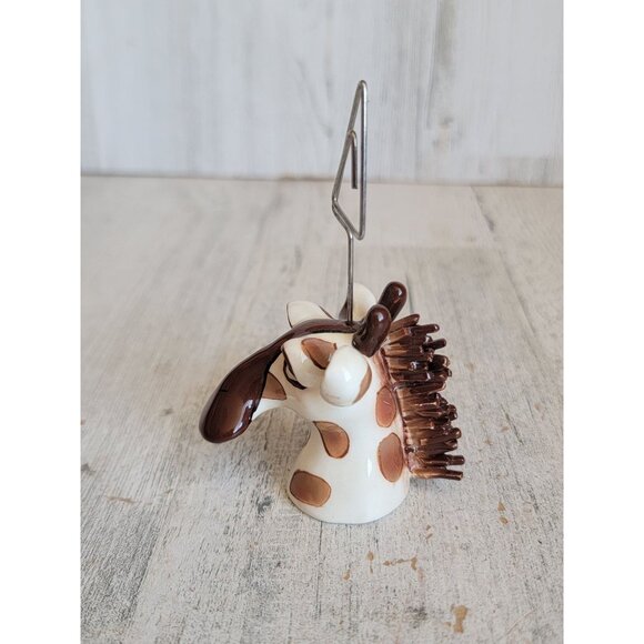 Swak photo holder giraffe head animal zoo vintage home decor - Picture 3 of 7